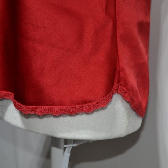 Warners Vintage Red Lace Camisole Tank Top Size 34 - Picture 4 of 9